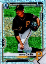 2021 Bowman Chrome Mega Refractor #BCP223 Po-Yu Chen 1st Bowman
