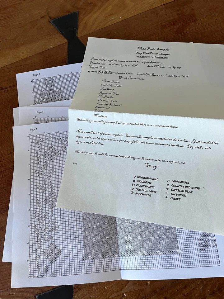 Stacy Nash Primitives ELIZA POOLE SAMPLER Cross Stitch Pattern - Image 4 of 4