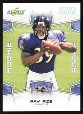 Ray Rice Rookie 2008 Score Artist's Proof #/32 #374 Ravens