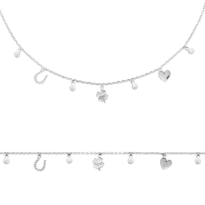 Collier Trèfle et Cœur en Argent 925 : le cadeau idéal pour exprimer vos vœux