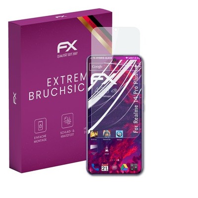 atFoliX Glasfolie für Realme 14 Pro Plus Displayfolie 9H Schutzpanzer