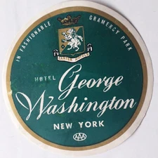 Hotel George Washington ( New York ]  - Luggage Label