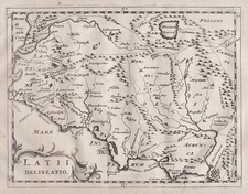 Lazio Latium Italy Map Briet Copperplate Engraving 1649