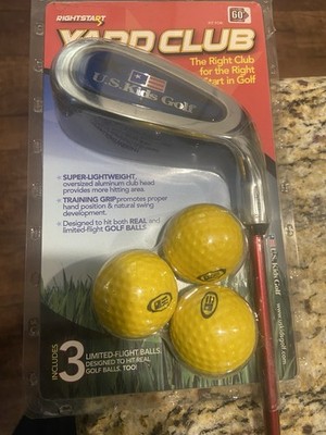U.S. Kids Golf RS60 Yard Club 60-Iron Youth Flex + 3 Yard Balls