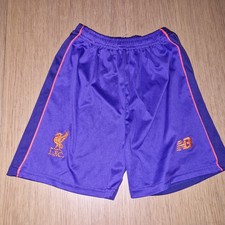 Kid Shorts New Balance Liverpool FC 18/19 Away Kit Purple - Size 24  9 -10 Years