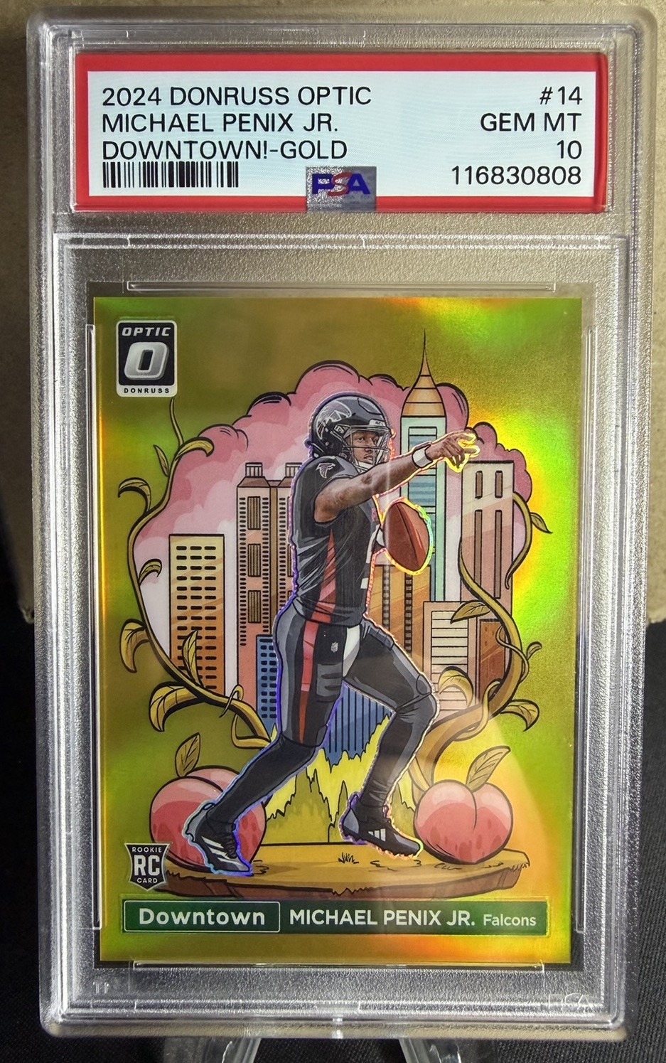 Michael Penix Panini Donruss Downtown! #14 Gold