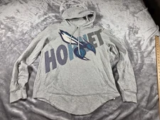 Charlotte Hornets Hoodie Womens Small Gray Lightweight Fleece Hoodie Unk NBA