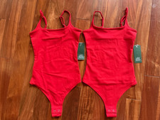 2 Wild Fable Women's Square Neck Butter Bliss Sleeveless Bodysuit Size XXS