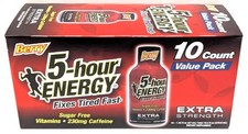 5 Hour Energy Extra Strength Berry 10 Count Energy Shots Value Pack Caffeine