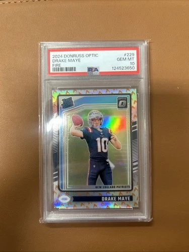 2024 Panini Donruss Optic - Rated Rookie Drake Maye #229 Fire Prizm (RC) Psa 10