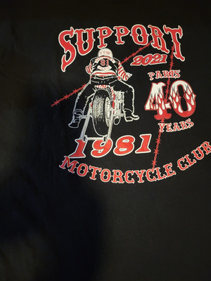 Hells Angels Support 1981 Motorcycle Club Mens  T-Shirt Black Premium Cotton L