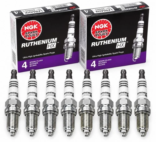 NGK RUTHENIUM HX High Ignitability Spark Plugs Kit LFR5AHX 96355 Set of 8