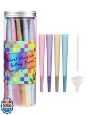 60 PACK Colorful Pre Rolled Cones -Classic King Size Slow Burning cones rolli