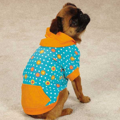 Dog Blooming Brights Pullover T-Shirt Hoodie Tee Top  Pet Hood East Side Col