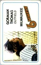1981 PERMA-GRAPHIC CREDIT CARD - #29 GORMAN THOMAS - MILWAUKEE BREWERS
