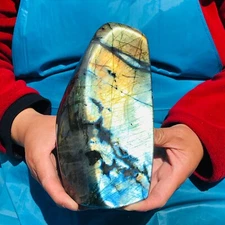 4.79LB Natural Labrador Moonstone Quartz Crystal Free Form Mineral Specimen 645