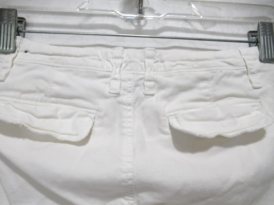 Bermudas Abercrombie & Fitch Y2K Talla 00 Blancas Tiro Súper Bajo Algodón/Elástico Foto 4 de 4