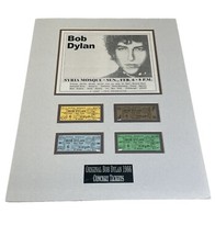 Bob Dylan Tickets Display 1966 Unused Original Concert Tour Syria Mosque