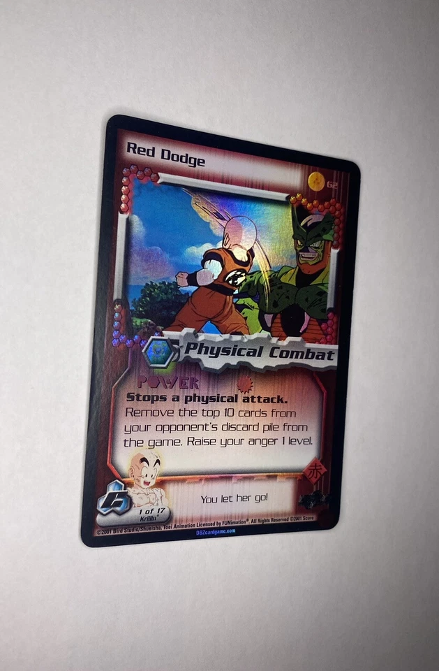 Dragon Ball Z TCG Red Dodge Unlimited Foil 62 Score DBZ CCG Cell Saga Score - Image 2 of 4