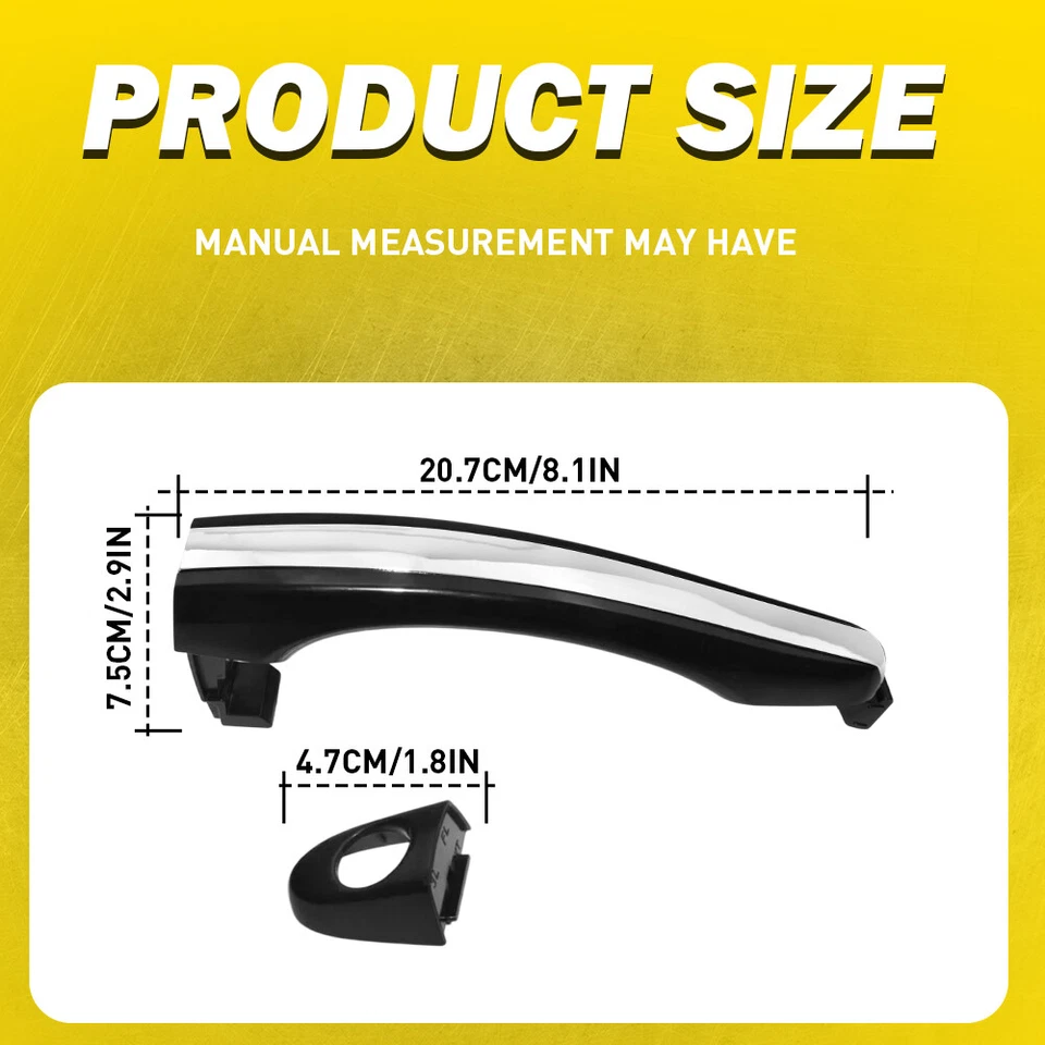 Manija de puerta exterior cromada imprimada delantera izquierda EPY para Hyundai Azera 2006-2011 Foto 4 de 4