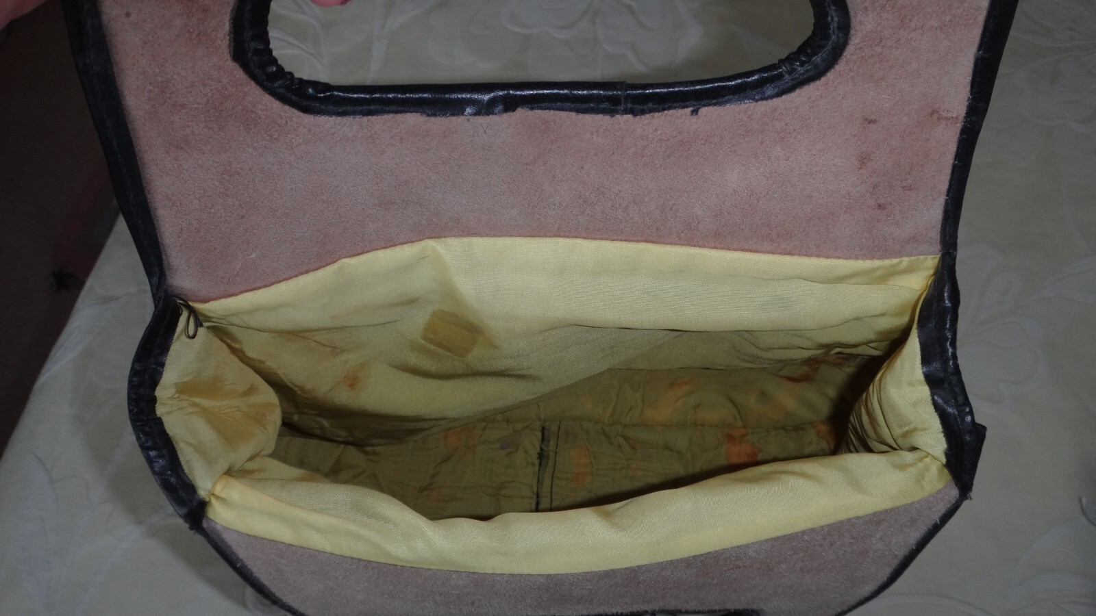 VINTAGE HANDMADE BLACK PATCHWORK BOHO LEATHER TOP… - image 16