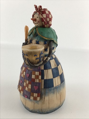 Jim Shore “Winter’s Comfort” 112247 Cooking Baking Snowman 2003 Figure Figurine - Picture 4 of 10