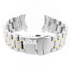 18 20 22 24mm Curved End Watch Bracelet Solid Stainless Steel Watch Band Strap