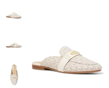 Michael Kors MK Plate Mule Vanilla Logo Women's US sizes 5-10/NEW!!!