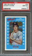 1982 KELLOGG'S 45 DWIGHT EVANS PSA GEM MT 10 
