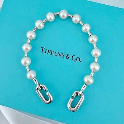 Tiffany HardWear Pearl Bracelet in Silver, 7-8 mm, Size Tiffany HardWear Pearl Bracelet in Silver, 7-8 mm, Size