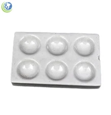 Dental Porcelain Mixing Ceramic Watering Wet Tray Rainbow Pallete & Lid 6 Holes