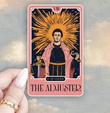 Pink Luigi Mangione “The Adjuster" Tarot Card Sticker Holographic Waterproof