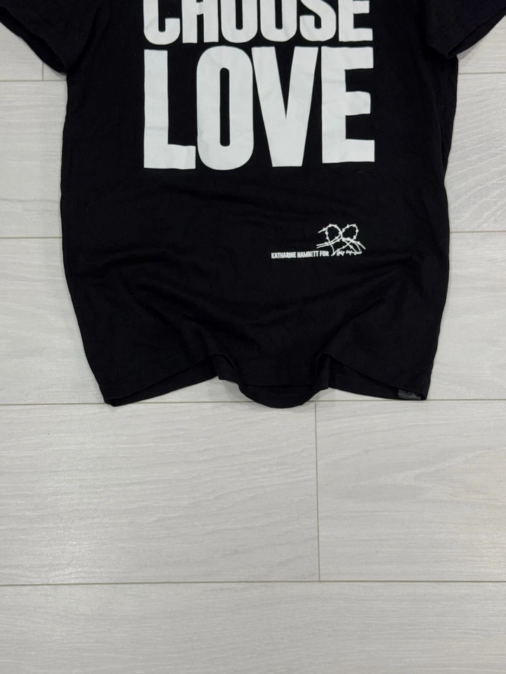 Camiseta Katharine Hamnett London “Choose Love” Avant Garde Y2K Glam - Imagem 3 de 4