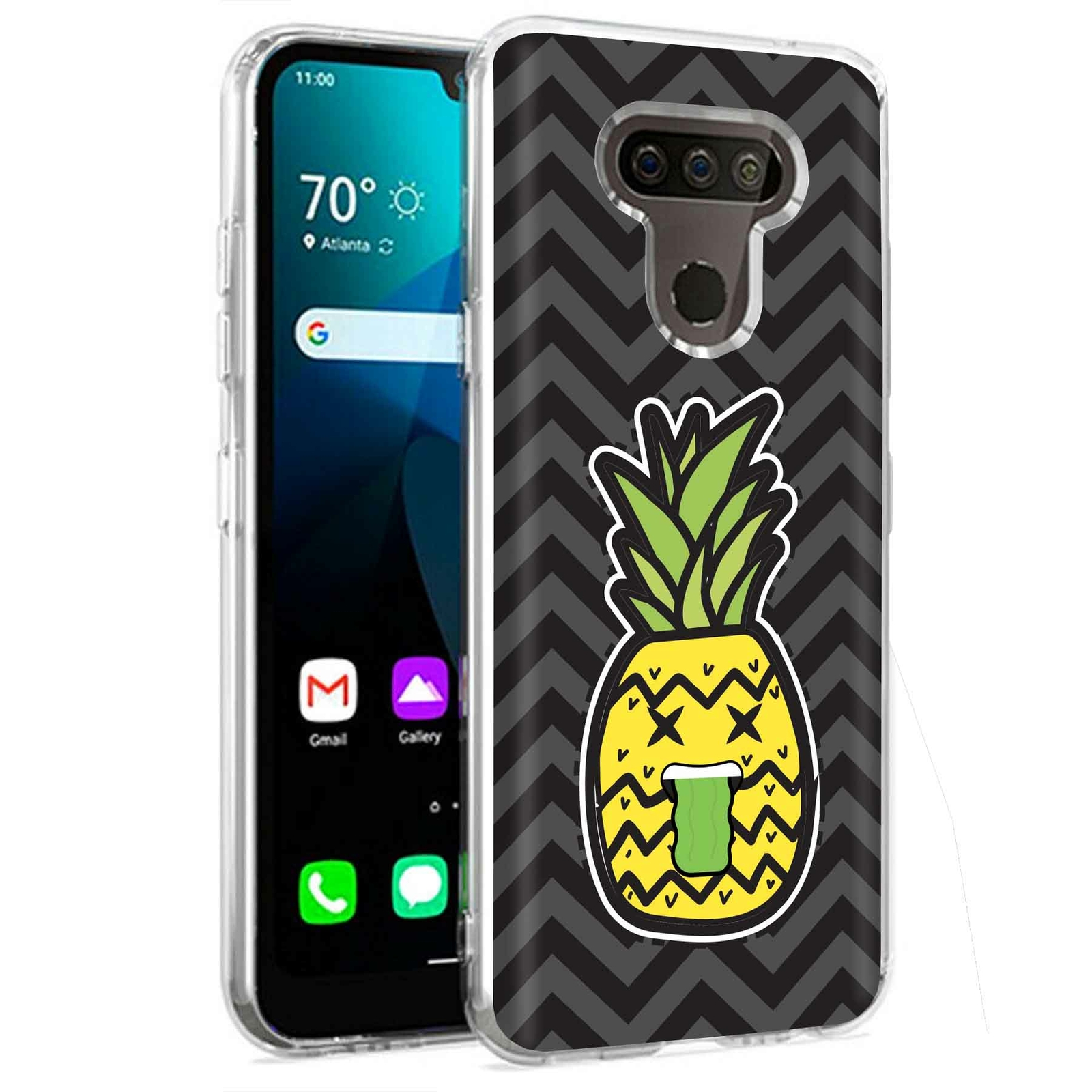 Phone Case for LG Harmony 4,Xpression Plus 3,K40S, PineApple Gross Print
