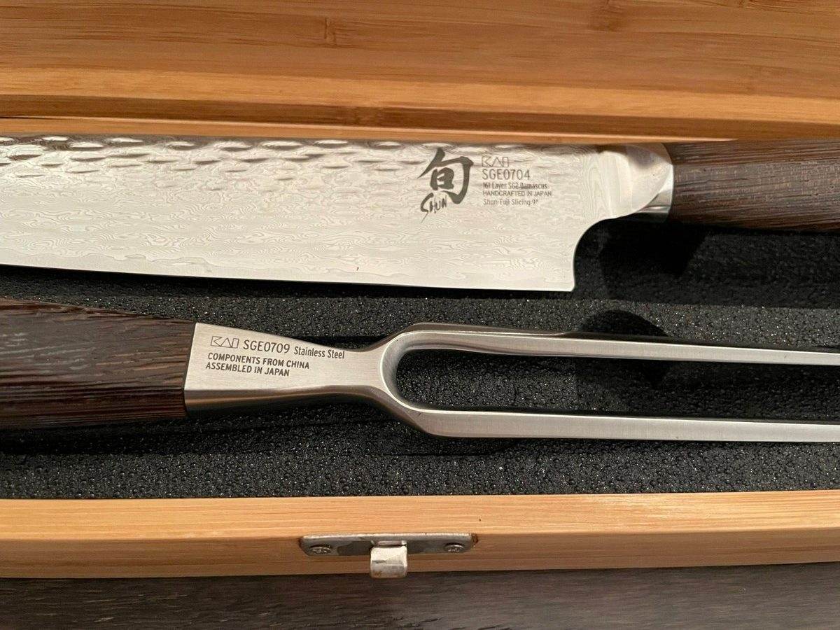 Shun Fuji Carving Knives, Set of 2: SGE0704 & SGE0709 w artisan
