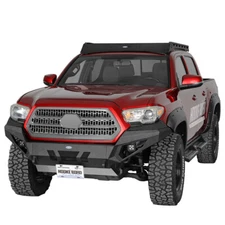 Full Width Grizzly Ⅱ Front Bumper w/ Skid Plate Light Fit 16-23 Toyota Tacoma