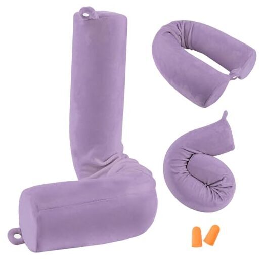 Twist Memory Foam Travel Pillow for Neck, Chin, Lumbar and Leg Support-for