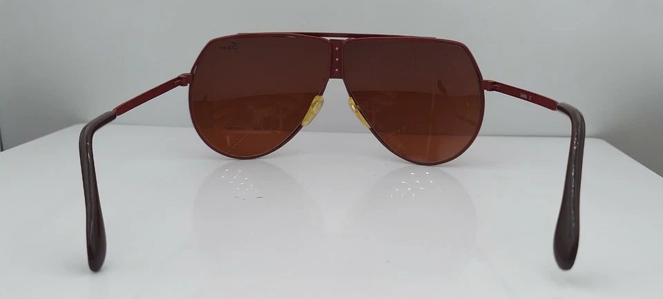 Monturas de gafas de sol vintage Borgoña Pilot Taiwán Foto 3 de 4