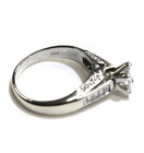 GIA certified 14k white gold 1.22ct SI2 H princess diamond engagement ring 5.5g — photo 8