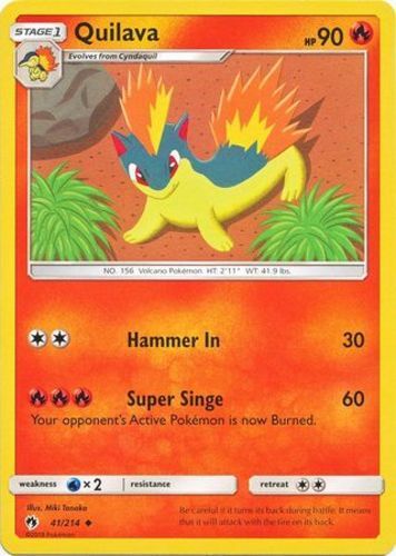 Pokemon Quilava - 41/214 - Uncommon NM-Mint Lost Thunder