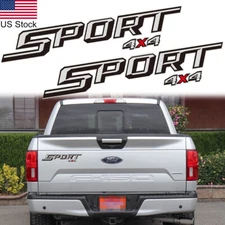 2x SPORT 4X4 Truck Bed Side Door Trunk Decal Sticker For Ford F-150 GMC Jeep Ram
