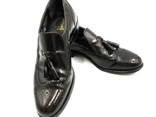 Executive Imperials Shoes 9D Oxford Brogue Wingtip Loafer Leather Burgandy