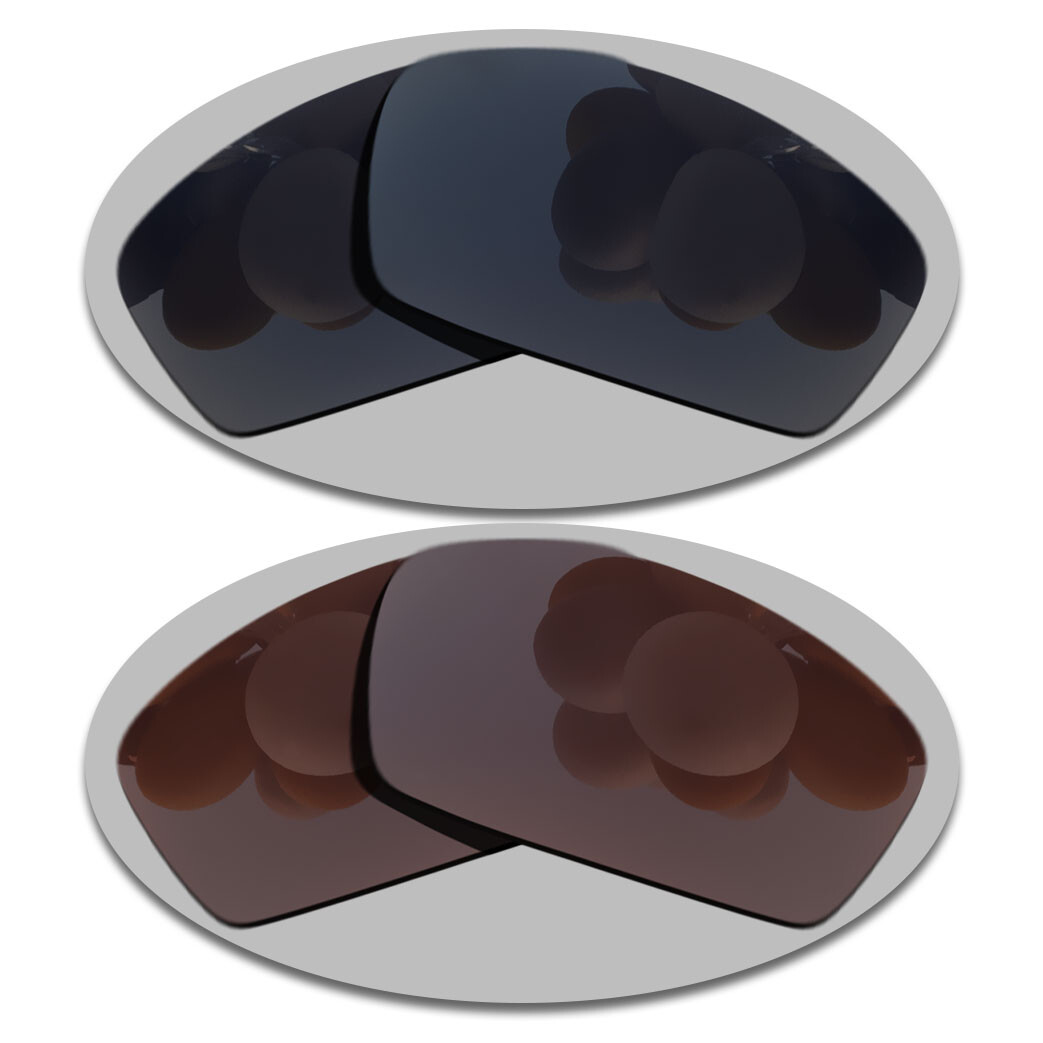 Oakley Square Whisker Polarized Replacement Lenses in Grey Black Brown
