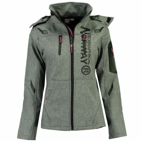 Chaqueta cortavientos Geographical Norway para mujer trufa con capucha WR614F/GN  - Imagen 1 de 13