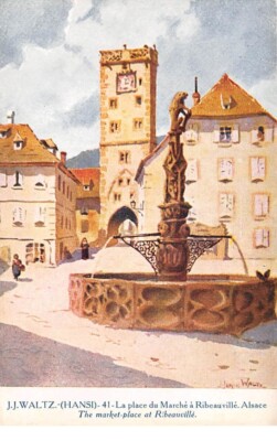 Illustrator - No. 65618 - Hansi No. 41 - J.J. Waltz - The Market Square in Rib