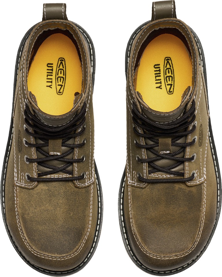 Keen Utility Womens San Jose 90 Deg 6in WP AT Steel Grey/Gum Leather