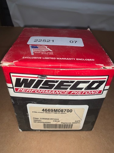 Honda Foreman 400 TRX400 Wiseco Piston 4669M08700 SI 22521 07 QTY 1