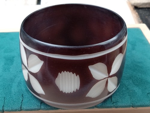 Wide Cuff Style Vintage plastic Bangle Bracelet: App. 9" Interior Circumference - Picture 4 of 8