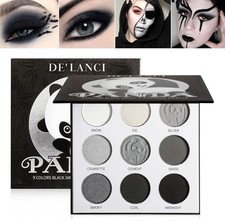 Smokey Eyeshadow - Black Silver Gray Palette - Vegan & Cruelty Free