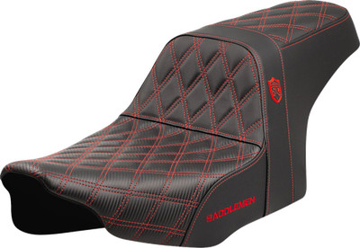 SADDLEMEN Pro Series SDC Performance Seat - Red Stitching - w/o Backrest -